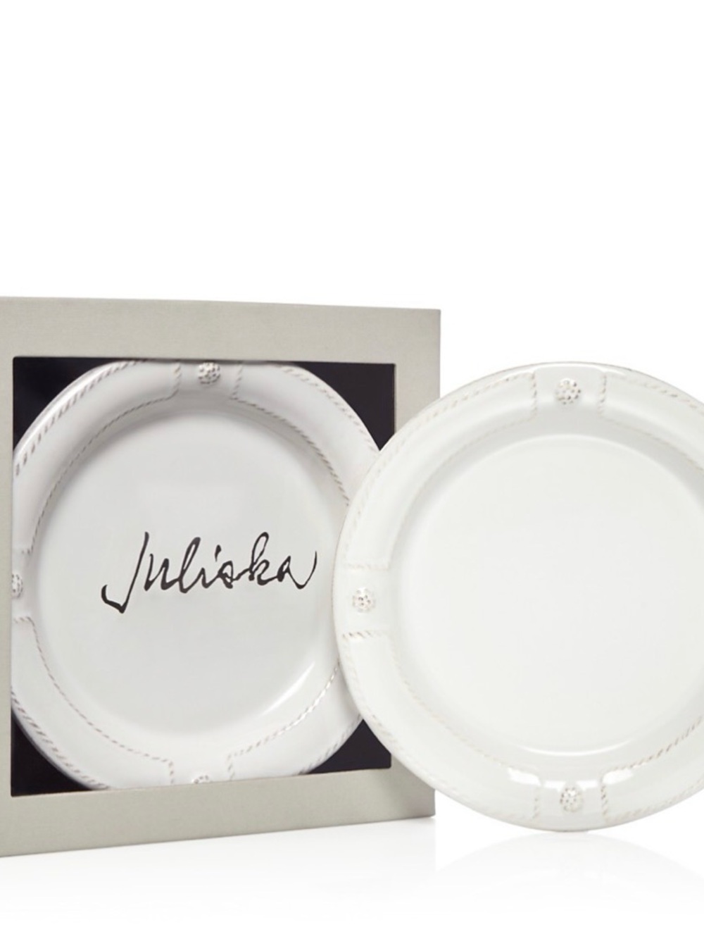 Juliska Set of 4 Berry & Thread French
Panel cocktail plates
